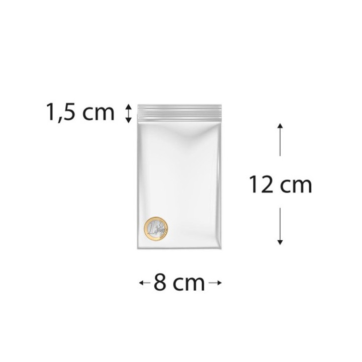 Plastic Zip Bag Seal top 8x12cm G-300 (1000 Units)