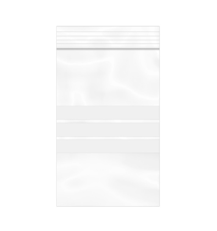 Plastic Zip Bag Seal top Write-On Block 8x12cm G-200 (1000 Units)