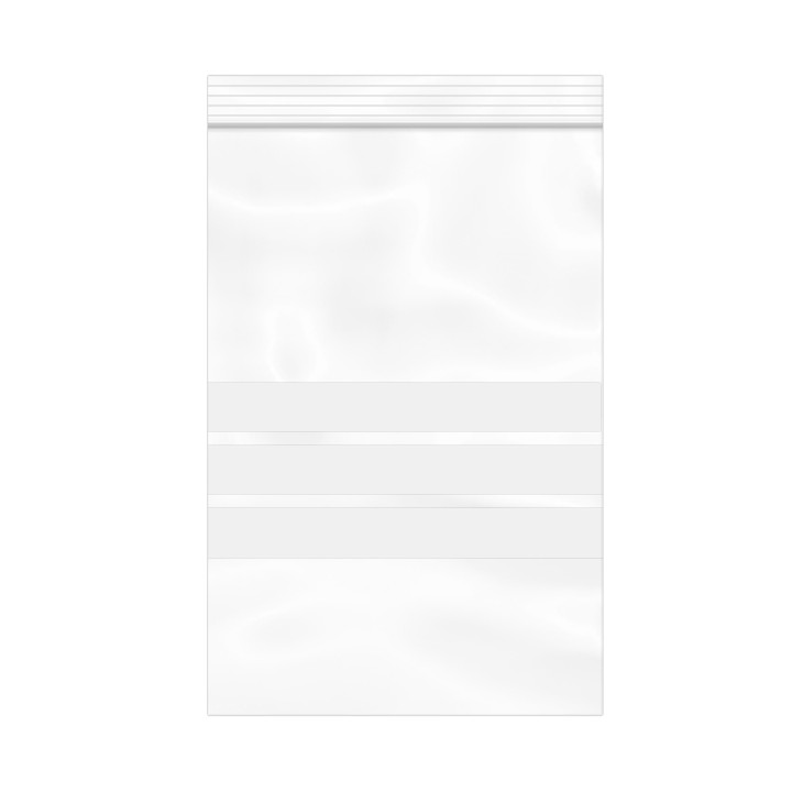 Plastic Zip Bag Seal top Write-On Block 12x18cm G-200 (100 Units)  