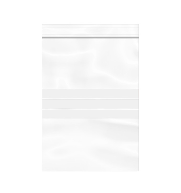 Plastic Zip Bag Seal top Write-On Block 18x25cm G-200 (1000 Units)