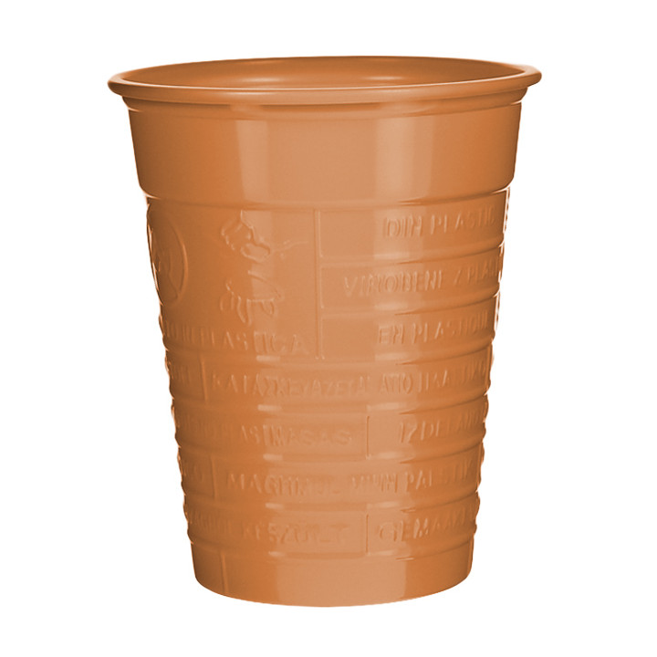 Plastic Cup PS Orange 200ml Ø7cm (50 Units) 