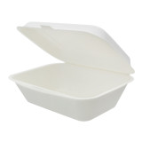 Sugarcane Hinged Container "Menu Box" White 180x125x70mm (50 Units) 
