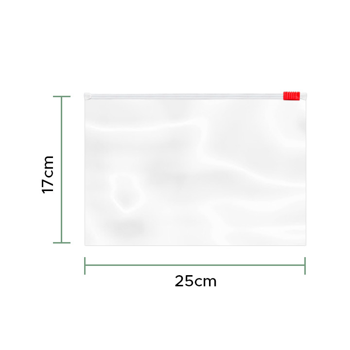 Plastic Bag Slider Zipper G250 25x17cm (50 Units) 