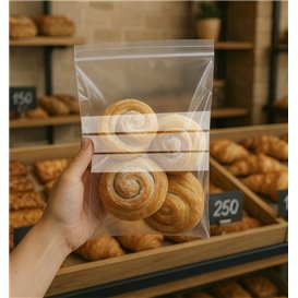 Plastic Zip Bag Seal top Write-On Block 18x25cm G-200 (1000 Units)
