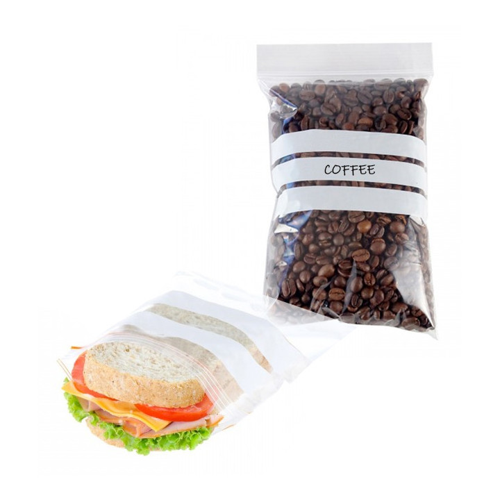 Plastic Zip Bag Seal top Write-On Block 8x12cm G-200 (1000 Units)