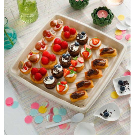 Sustainable trays in natural colours