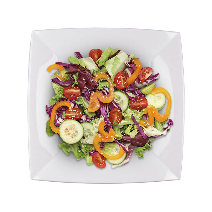 Reusable Hard Plate Flat White "Nice" PP 23 cm (25 Units) 