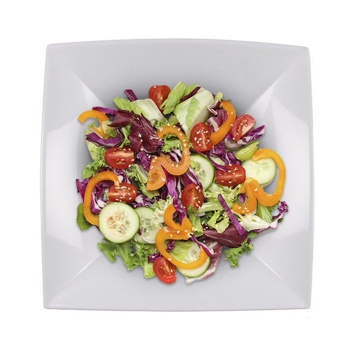 Reusable Hard Plate Deep White "Nice" PP 18 cm (25 Units) 