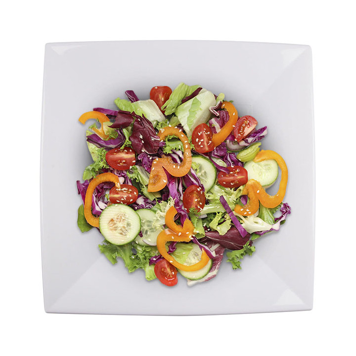 Reusable Hard Plate Flat White "Nice" PP 29 cm (12 Units) 