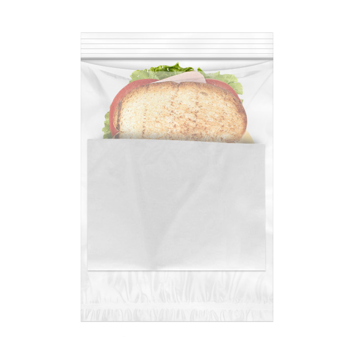 Plastic Bag Autoseal with Pocket 23x32+26cm G-200 (100 Units)