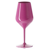 Reusable Glass Wine Tritan Pink 470ml (1 Unit)