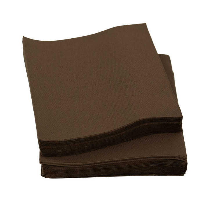 Paper Napkin Double Point Brown 2C 33x33cm (50 Units)