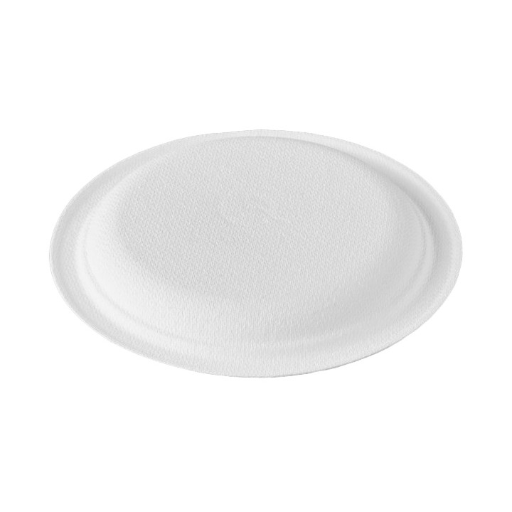 Sugarcane Plate White Ø15,5cm (50 Units) 