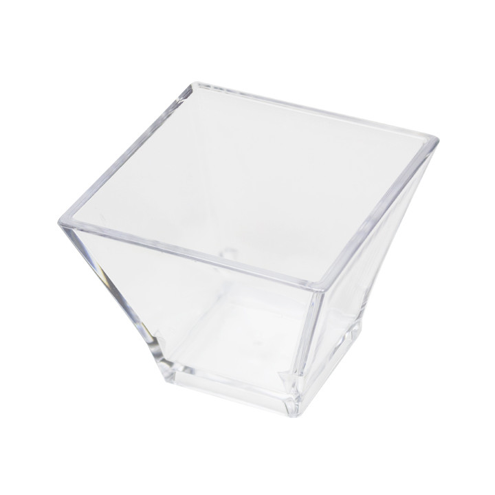 Tasting Plastic Bowl Durable SAN "Pagoda" Clear 88ml (96 Units)