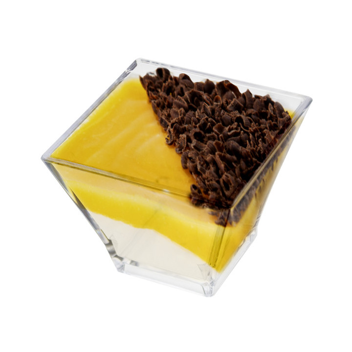 Tasting Plastic Bowl Durable SAN "Pagoda" Clear 88ml (96 Units)