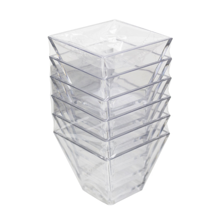Tasting Plastic Bowl Durable SAN "Pagoda" Clear 88ml (96 Units)
