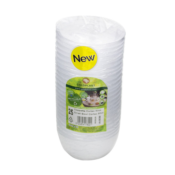 Reusable Tasting Bowl PS "Cortex" Clear 90ml (25 Units) 