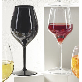 Reusable Plastic Glass Wine "Tritan" Black 510ml (1 Unit) 