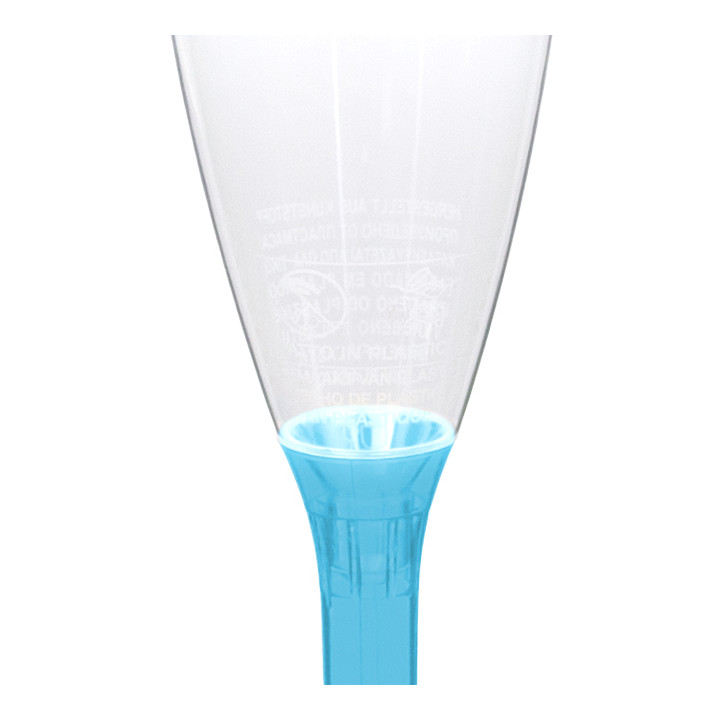 Reusable PS Champagne Flute Turquoise Foot Cava 120ml 2-P (200 Units)