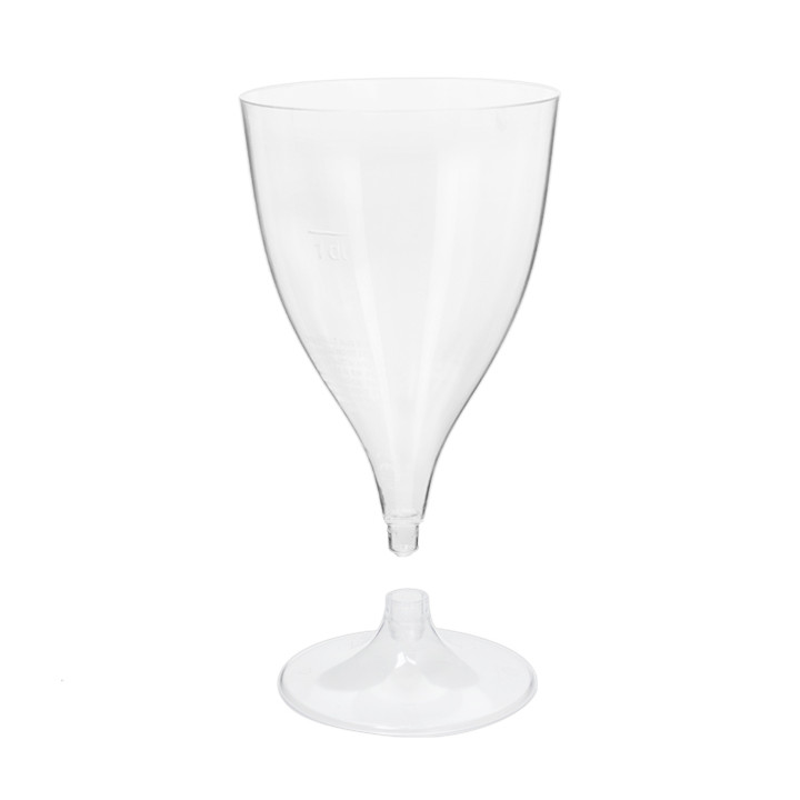 Plastic Stemmed Glass Wine Clear 200ml 2P (20 Units)