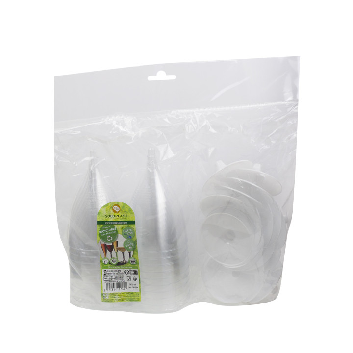 Plastic Stemmed Glass Wine White 200ml 2P (400 Units)