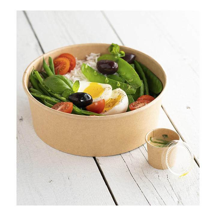 Kraft Cardboard Sauce Cup 30ml Ø4,4cm (50 Units)