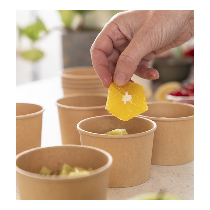 Kraft Cardboard Sauce Cup 60ml Ø6,7cm (50 Units)