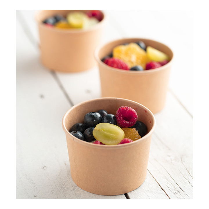 Kraft Cardboard Sauce Cup 60ml Ø6,7cm (50 Units)