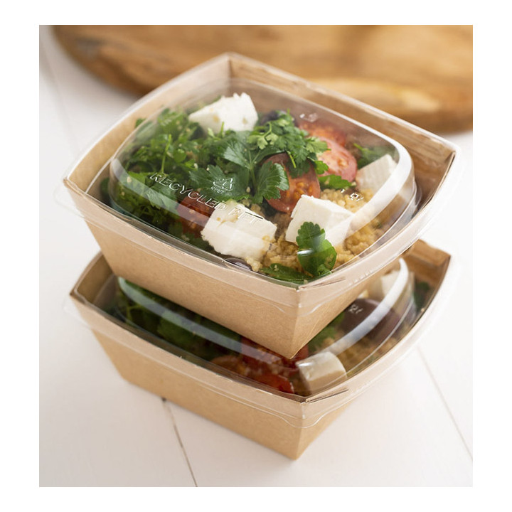 Rectangle Kraft Salad Bowl 375ml 15x12x5cm (400 Units)