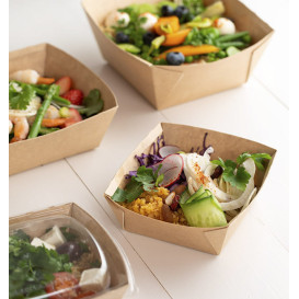 Rectangle Kraft Salad Bowl 500ml 15x12x6cm (400 Units)
