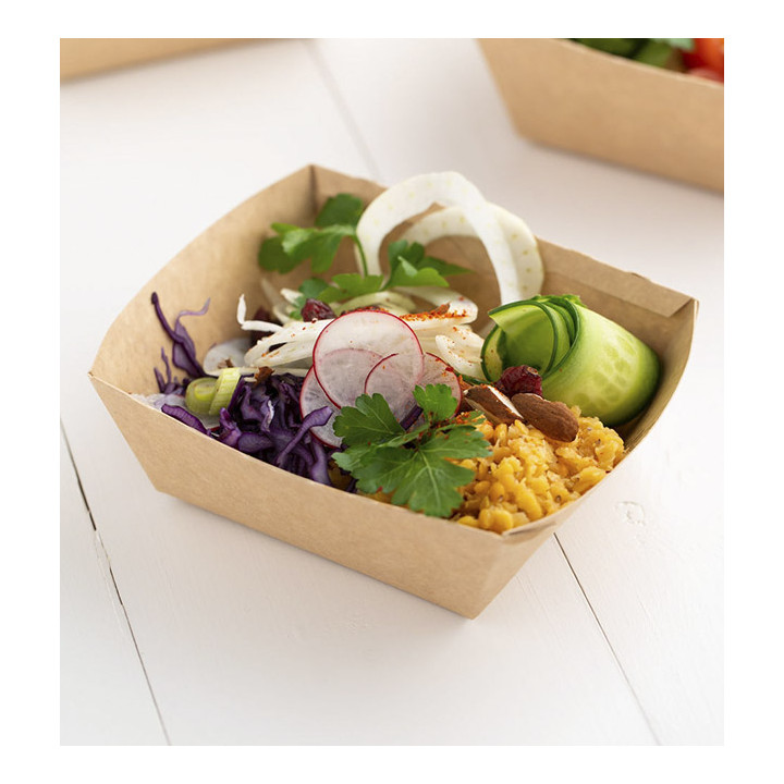 Rectangle Kraft Salad Bowl 750ml 19x16x5cm (300 Units)