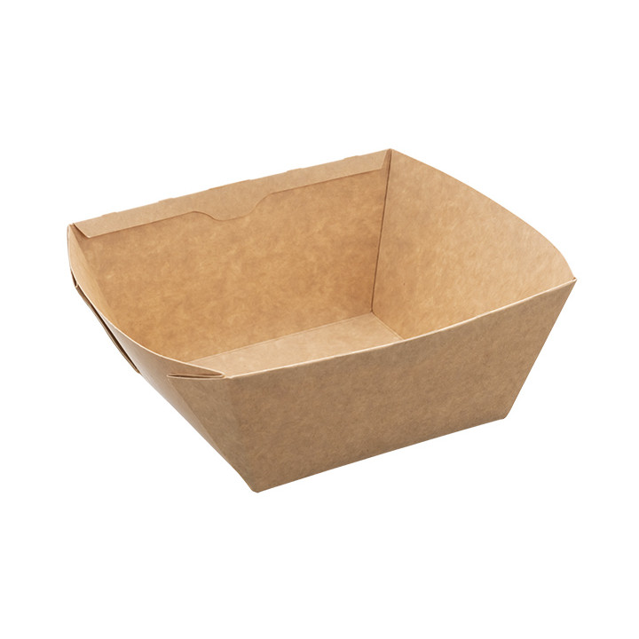 Rectangle Kraft Salad Bowl 1.000ml 19x16x7cm (300 Units)