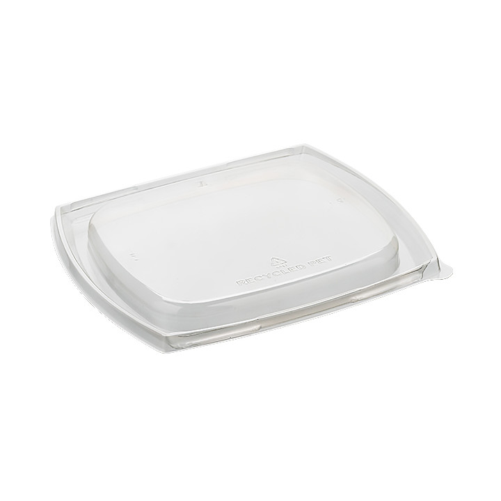 Rectangle Lid rPET for Salad Bowl 19x16cm (300 Units)