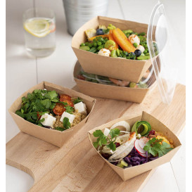 Rectangle Lid rPET for Salad Bowl 19x16cm (300 Units)