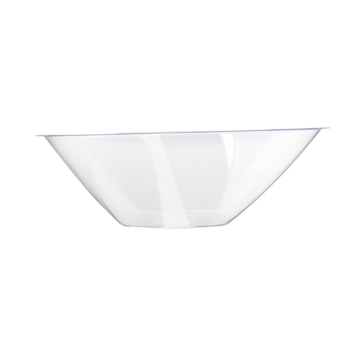 Plastic Bowl PS Crystal Hard "Square" 1250ml Ø21cm (3 Units) 