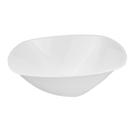 Plastic Bowl PP "Square" White 1250ml Ø21cm (3 Units) 