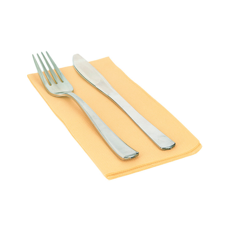 Paper Napkin Double Point Yellow 1/8 40x40cm (50 Units) 