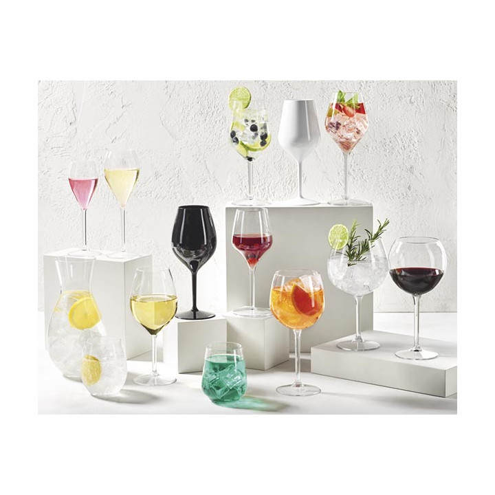 Reusable Plastic Glass Champagne "Tritan" Clear 160ml (6 Units)