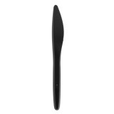 Plastic Knife PS "Luxury" Black 17,5 cm (100 Units)  