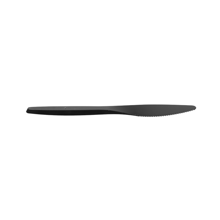 Plastic Knife PS "Luxury" Black 17,5 cm (100 Units)  