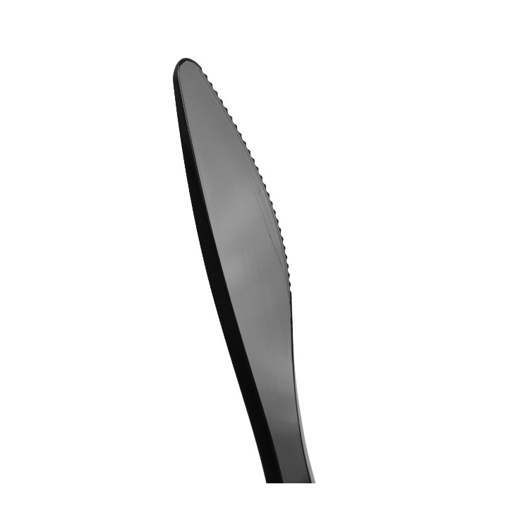 Plastic Knife PS "Luxury" Black 17,5 cm (100 Units)  