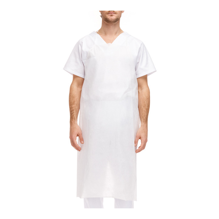 Polyethylene Apron 70x110cm White (200 Units) 