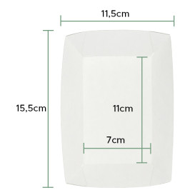 Paper Food Boat Tray Kraft 300ml 11x7x3,5cm (25 Units) 