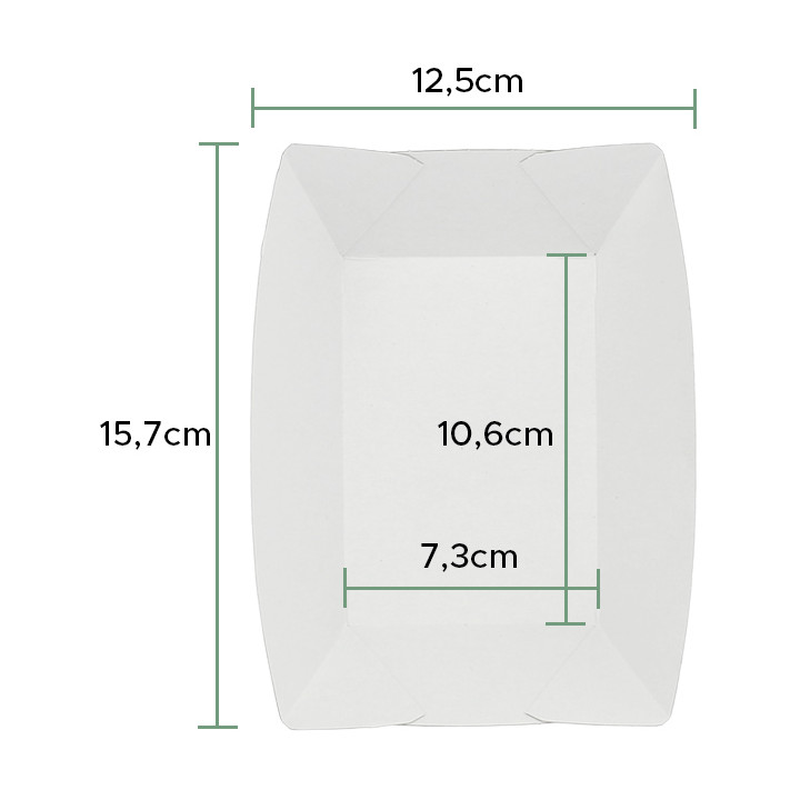 Paper Food Boat Tray Kraft 350ml 10,6x7,3x4,5cm (25 Units) 