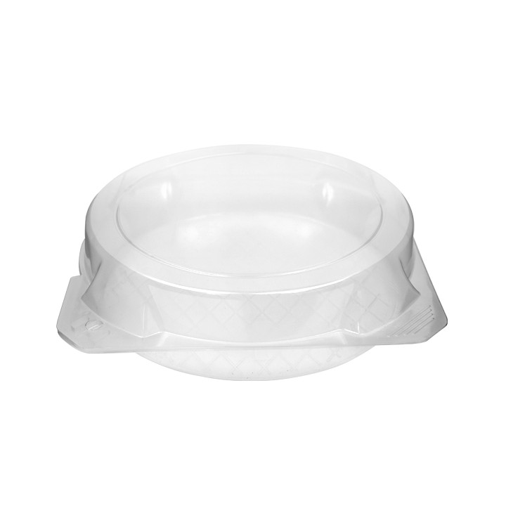 Plastic Hinged Bakery Container PET Ø27x8cm (100 Units)