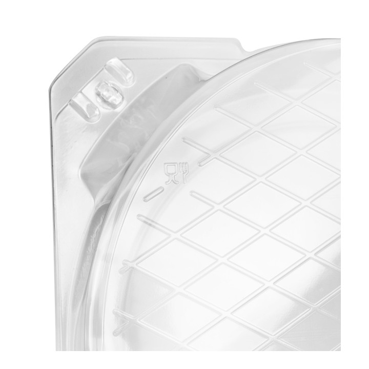 Plastic Hinged Bakery Container PET Ø27x8cm (100 Units)