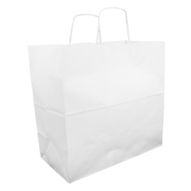 Paper Bag with Handle White 35+15x30cm (250 Units)