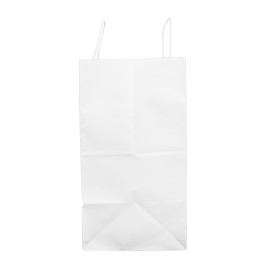 Paper Bag with Handle White 35+15x30cm (250 Units)