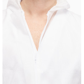 Disposable Plastic Coverall "TST" PP Hood Zipper 35g Size XL (50 Units)