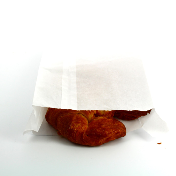 Paper Food Bag White 14+7x24cm (1.000 Units)